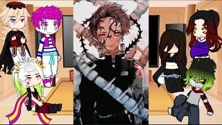 Past Uppermoons React To Tanjiro Kamado | kny | Demon Slayer | Gacha |