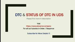 DTC Status | Status of DTC | Unified Diagnostic Services | UDS Protocol Embedded World