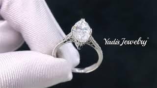 Yadis Jewelry Vintage Style Marquise Shape Moissanite Engagement Ring