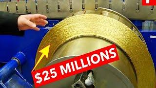 HYPNOTIC Video Pure Gold Manufacturing Process, Modern Melting Gold Bars Casting Method & CNC Gold