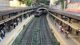 Monastiraki Station, Athens - Line 1 (Green) - Train from Piraeus to Kifissia approaching