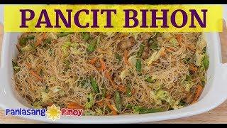 Filipino Pancit Noodles with Fried Adobo