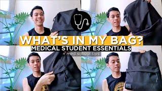 WHAT'S IN MY BAG?  Medical Student Essentials 🩺 (+ med school tips)  | ️TURN ON CAPTIONS️