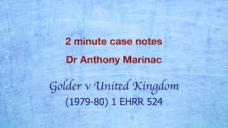 Golder v UK (Interpretation of treaties)