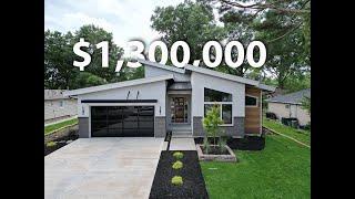 INSIDE A $1,300,000 New Construction Mid Century Modern | Kansas City Property Tour