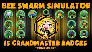 15 Grandmaster Badges Completed! *Bee Swarm Simulator*