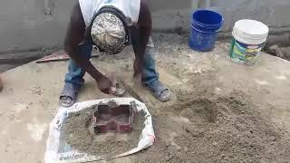 Making paver blocks manual in Africa Tanzania