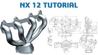 NX 12 CAD Tutorial #69 | 3D Model Exhaust Manifold