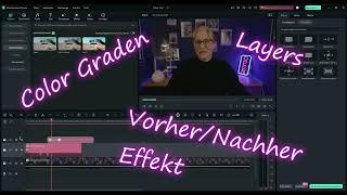 Filmora 13: Color Grading mit Layers  Vorher- Nachher Effekt