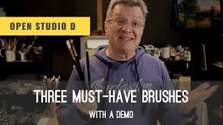 Three must-have brushes, with a demo. Learn oil painting with Vlad Duchev