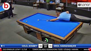 EROL KARAHANÇER vs  CELİL ATABEY | 3 Cushion Billiards Championship ANKARA