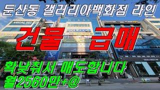 [대전빌딩매매] 급매입니다!!!둔산동 A급 빌딩 매각합니다 . 지금아니면 매수기회조차 없습니다!!