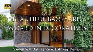 Beautiful Backyard Escapes: Garden Wall Art, Decorative Fences & Pathway Designs