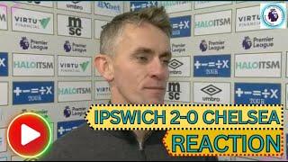 Ipswich manager Kieran McKenna post match interview discusses his side's huge 2-0 win over Chelsea