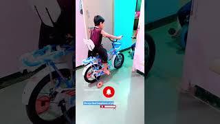 #cycling#riding#childhoodies#funny#cute#kidsfun#trending Shreya Neel masti after schooling time️🩵