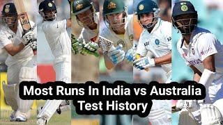 Most Runs In India vs Australia Test History  Top 10 Batsman  #sachintendulkar #viratkohli