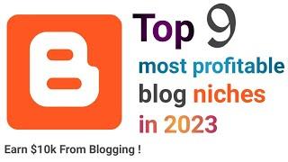 Top 9 Most Profitable Blog Niches with Low Competition 2023 | Earn Upto $10k Per Month | Blogger Tip