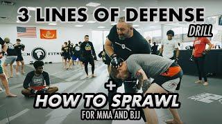 3 Lines of Defense Drill for MMA + How to Sprawl from Class at Spartan Fitness in Birmingham AL #mma