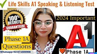 IELTS A1 Life Skills Speaking & Listening Test |Important Questions| Phase 1A | 2024