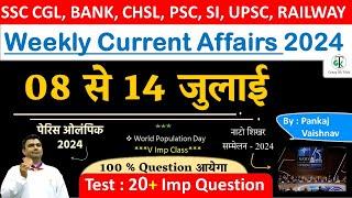 8-14 July 2024 Weekly Current Affairs | Most Important Current Affairs 2024 | CrazyGkTrick