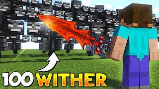 100 WITHER vs ME in MINECRAFT !!