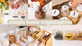ORGANIZE WITH ME | SIMPLE LIVING HOME ORGANIZATION | DECLUTTER CLEAN WITH ME | HOMEMAKING MOTIVATION