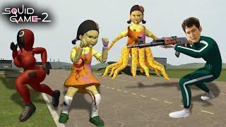 The Bloody War Of Seong Gi Hun Player 123 And Zombie Doll In Squid Game 2 Garry's Mod