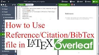 How to Use Reference, Citation and BibTex in LaTex, Overleaf, ShareLatex | Tajim