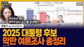 [뉴스바사삭] 깜깜이 기간 시작! 지금까지 나온 여론조사로 보는, 막판 선거 판세 정리 MBC 250528 방송