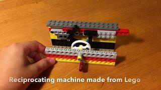 Reciprocating motion machine made from lego [HD]