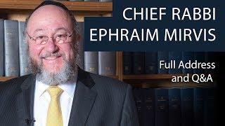 Chief Rabbi Ephraim Mirvis | Full Address and Q&A | Oxford Union