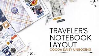 Traveler's Notebook Layout 2024 | DT Cocoa Daisy Nordic Nights Kit Unboxing