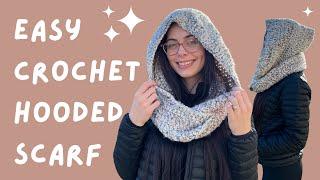 Crochet Easy Hooded Scarf Tutorial