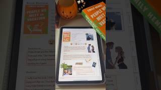 Digital Book review Asmr people we meet on vacation #booktube #booktok #goodnotes #ipad #ipadplanner