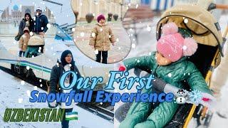 ഇത്രയും പ്രതീക്ഷിച്ചില്ല || Our First SnowFall Experience️️️|| UZBEKISTAN