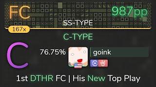 [10.08⭐] goink | Tanaka Hirokazu - C-TYPE [SS-TYPE] 1st +DTHR FC 76.75% {987pp FC} - osu!