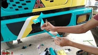 Modifikasi bemper truck canter dengan skotlet yang bikin waw!! #part2