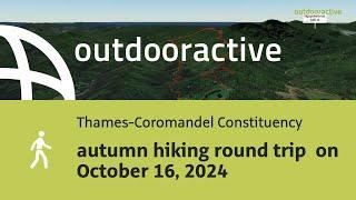 Flyover video: autumn hiking round trip  on October 16, 2024