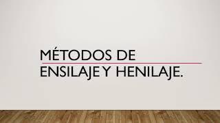 Ensilaje y henilaje