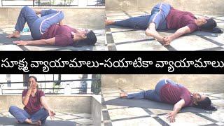 DAY-6||Morning Yoga|| సూక్ష్మ వ్యాయామాలు-సయాటికా వ్యాయామాలు|Telugu Vlogs|A Beautiful day with Bindu|