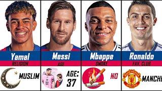 Comparison:  Ronaldo Versus Messi Versus Mbappé Versus Yamal.