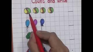 count and write/Worksheet for kindergarten/Kids special learning