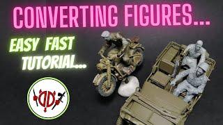 How to CONVERT STYRENE FIGURES for a Diorama (1/35, Miniart, Tamiya)