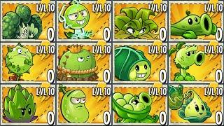 (Plants vs Zombies 2) All GREEN Plants Power Up vs Zombot Catastro-liope