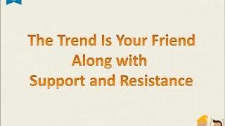 The Trend is Your Friend Along with Support & Resistence