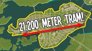 My 21,200 Meter Long FREE Tram Network! (Cities Skylines 2) Kettlebridge #10