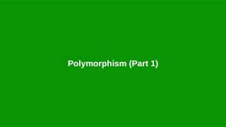 Chapter 11: Polymorphism (Part 1)