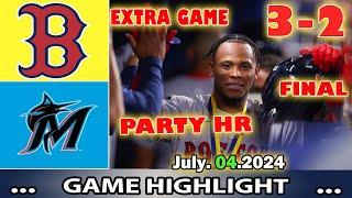 Miami Marlins vs.  Boston Red Sox [Today] (07/04/24) Full EXTRA GAME Highlights | MLB Season 2024