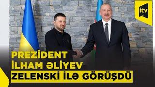 Prezident İlham Əliyev Davosda Ukrayna Prezidenti ilə görüşdü