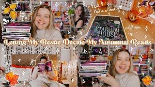 bestie picks my autumnal reads for a week  | fall reading vlog feat. @katieisreading